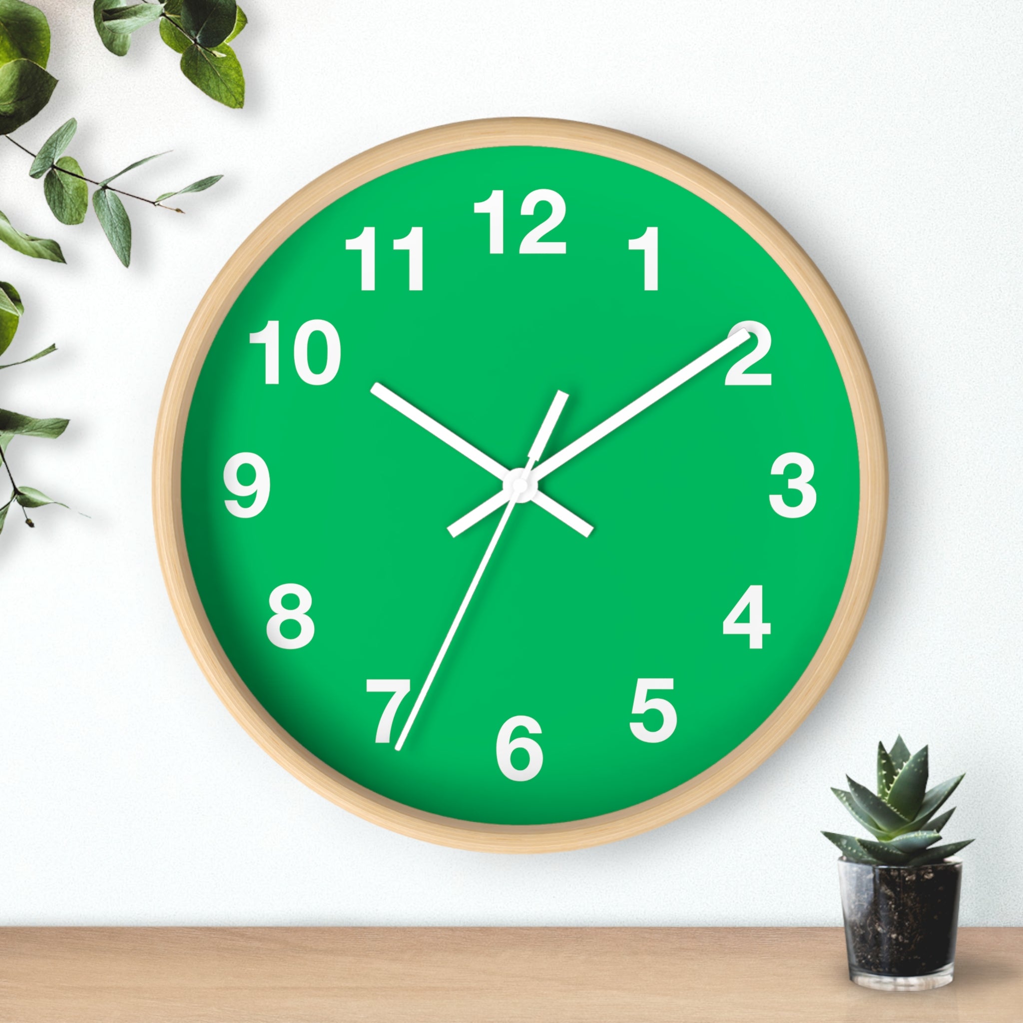 Fresh Leaf Green Wall Clock