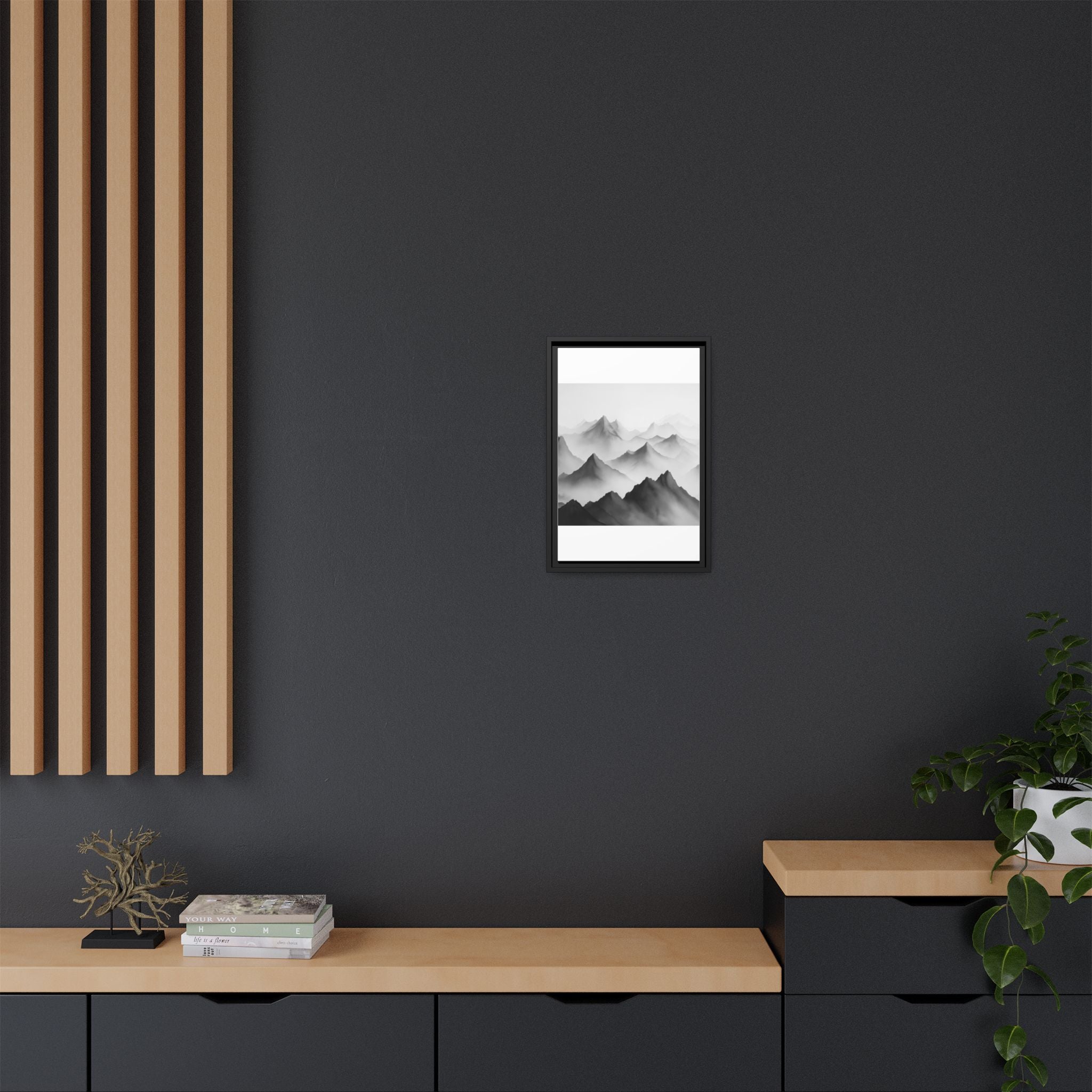 Framed Mountain Landscape Art Print