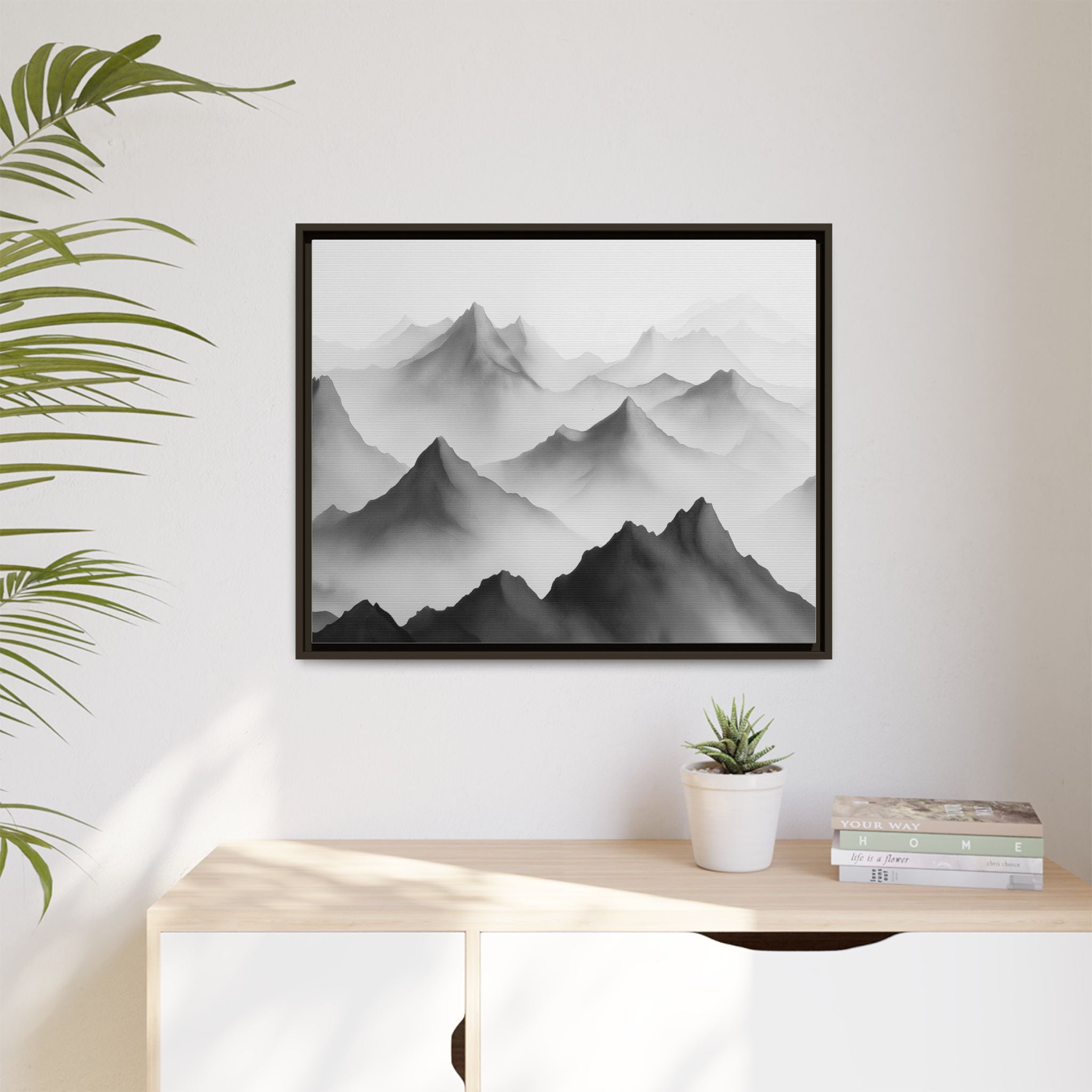Framed Mountain Landscape Art Print