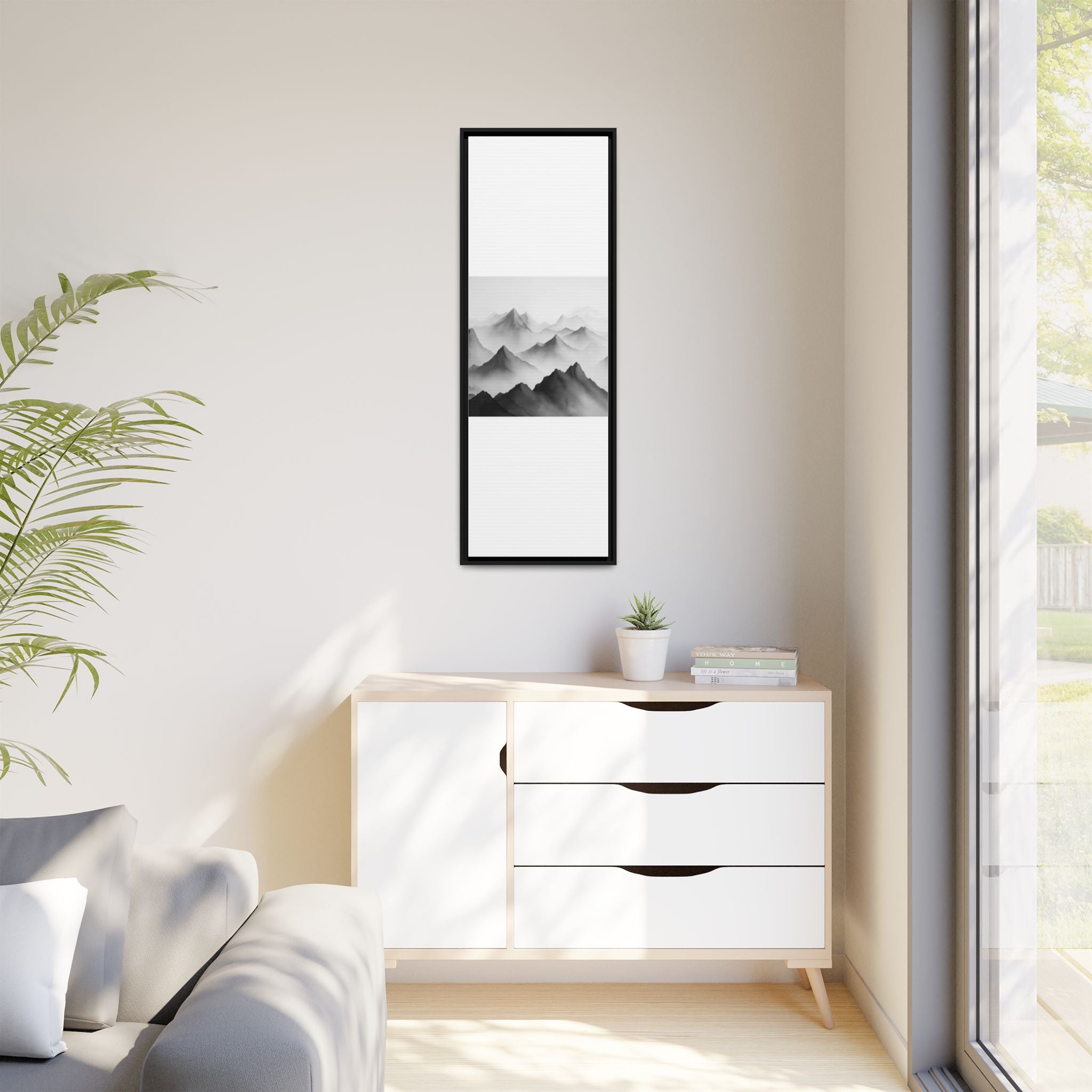 Framed Mountain Landscape Art Print
