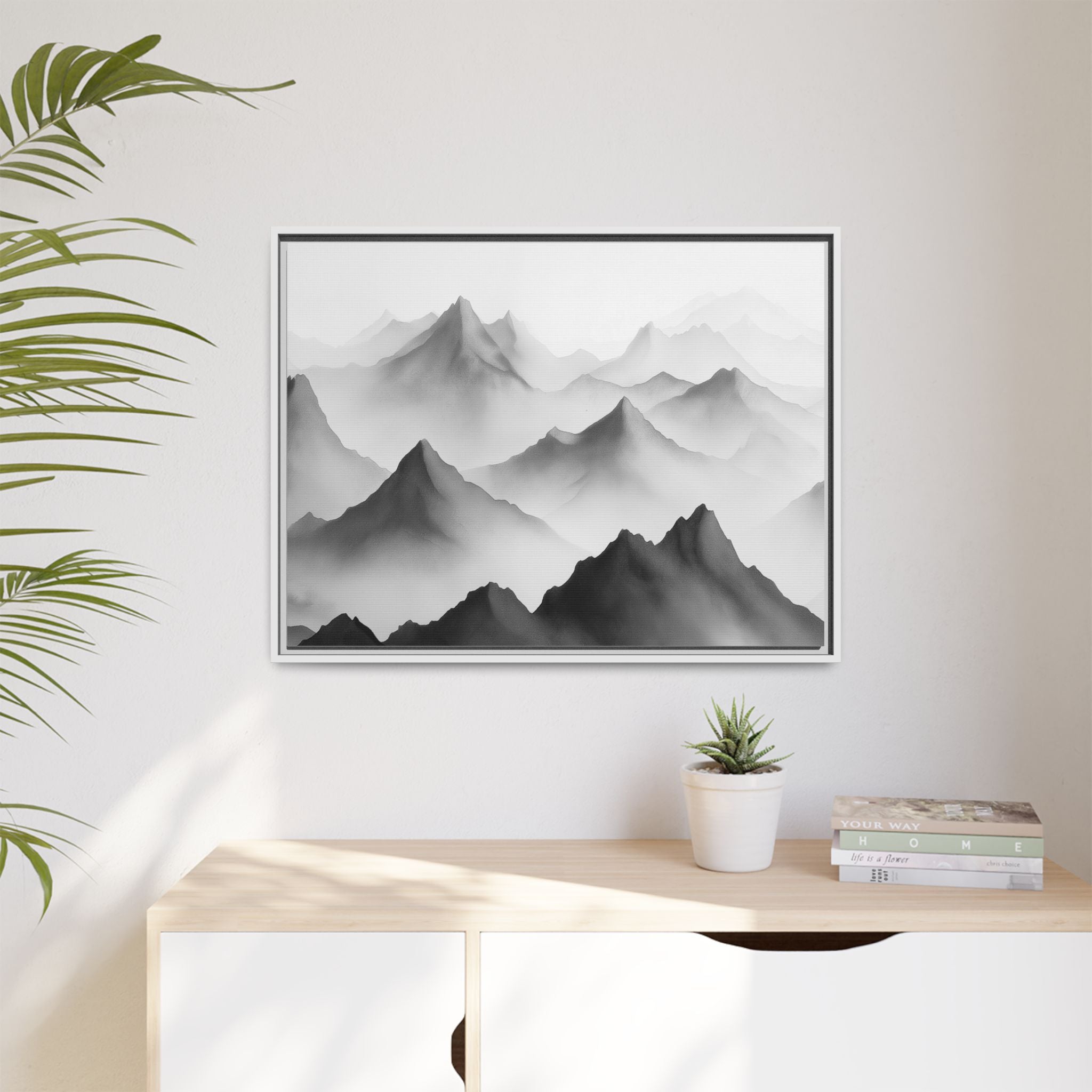 Framed Mountain Landscape Art Print