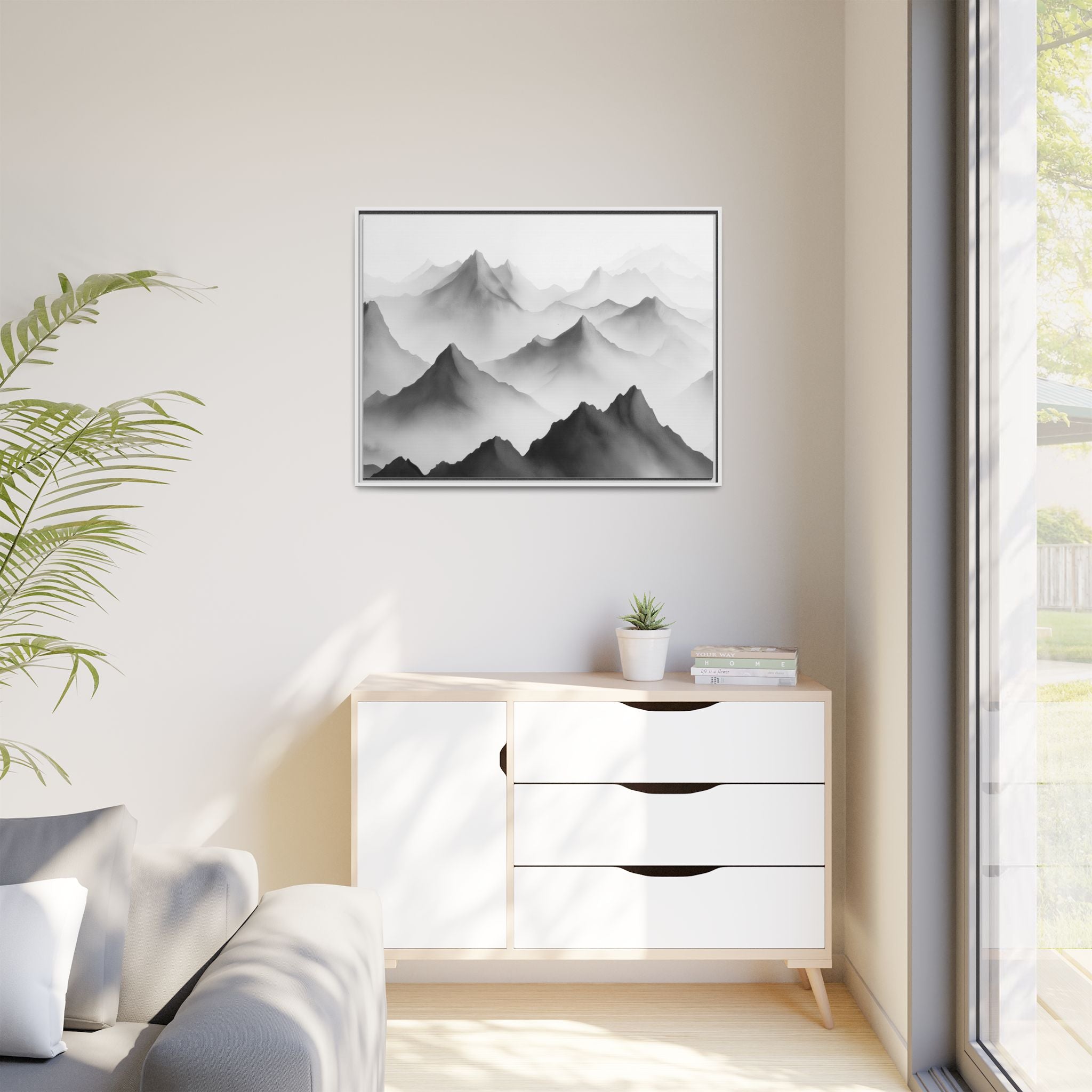 Framed Mountain Landscape Art Print