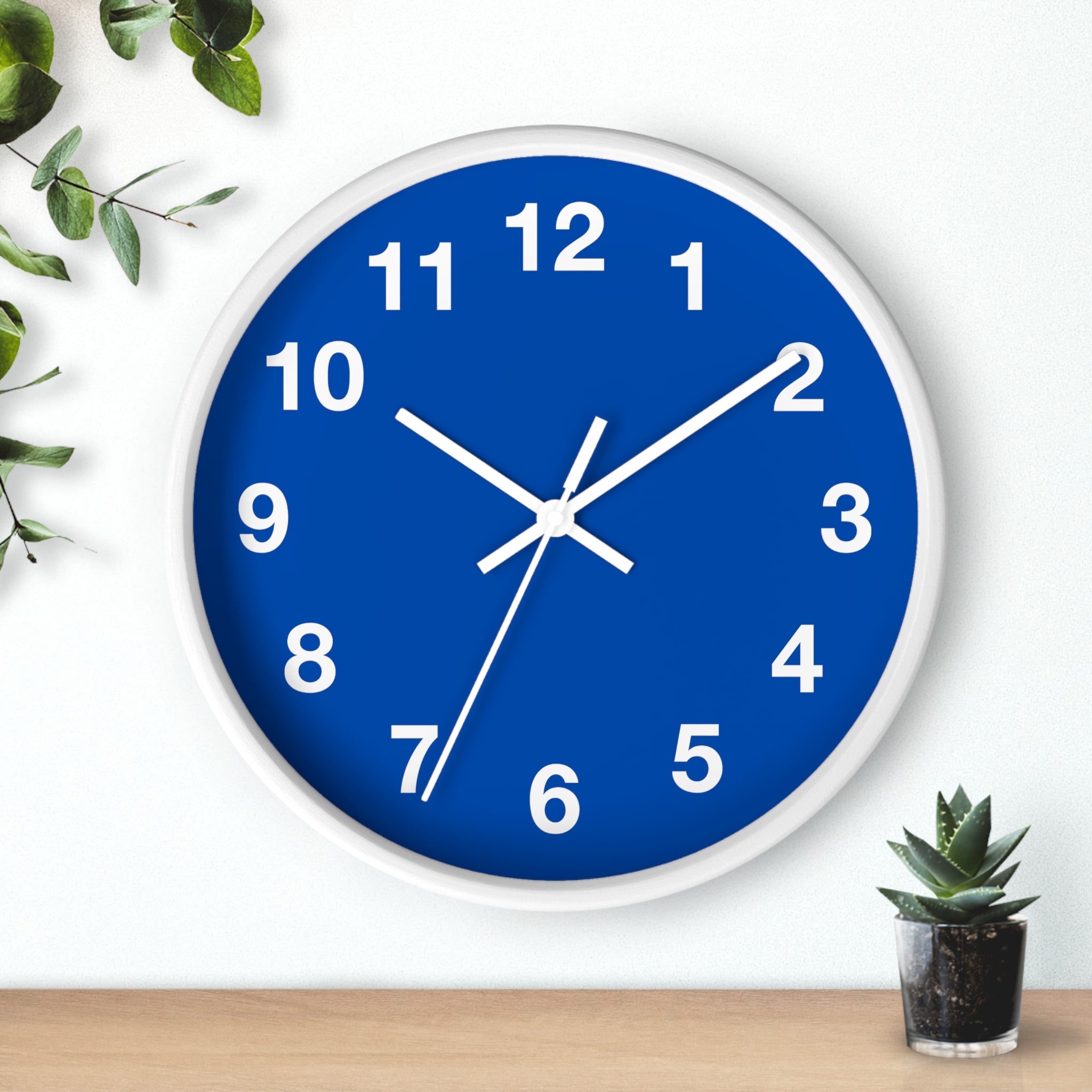 Blue Minimalist Wall Clock