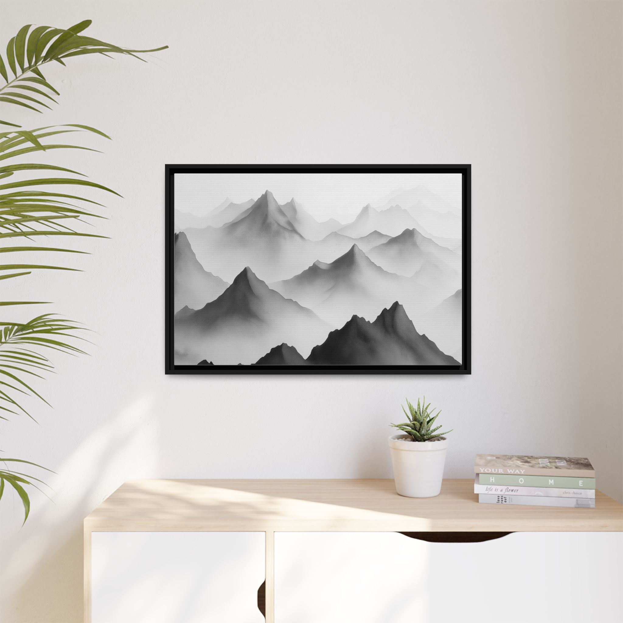 Framed Mountain Landscape Art Print