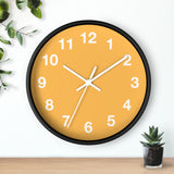 Minimalist Orange Wall Clock