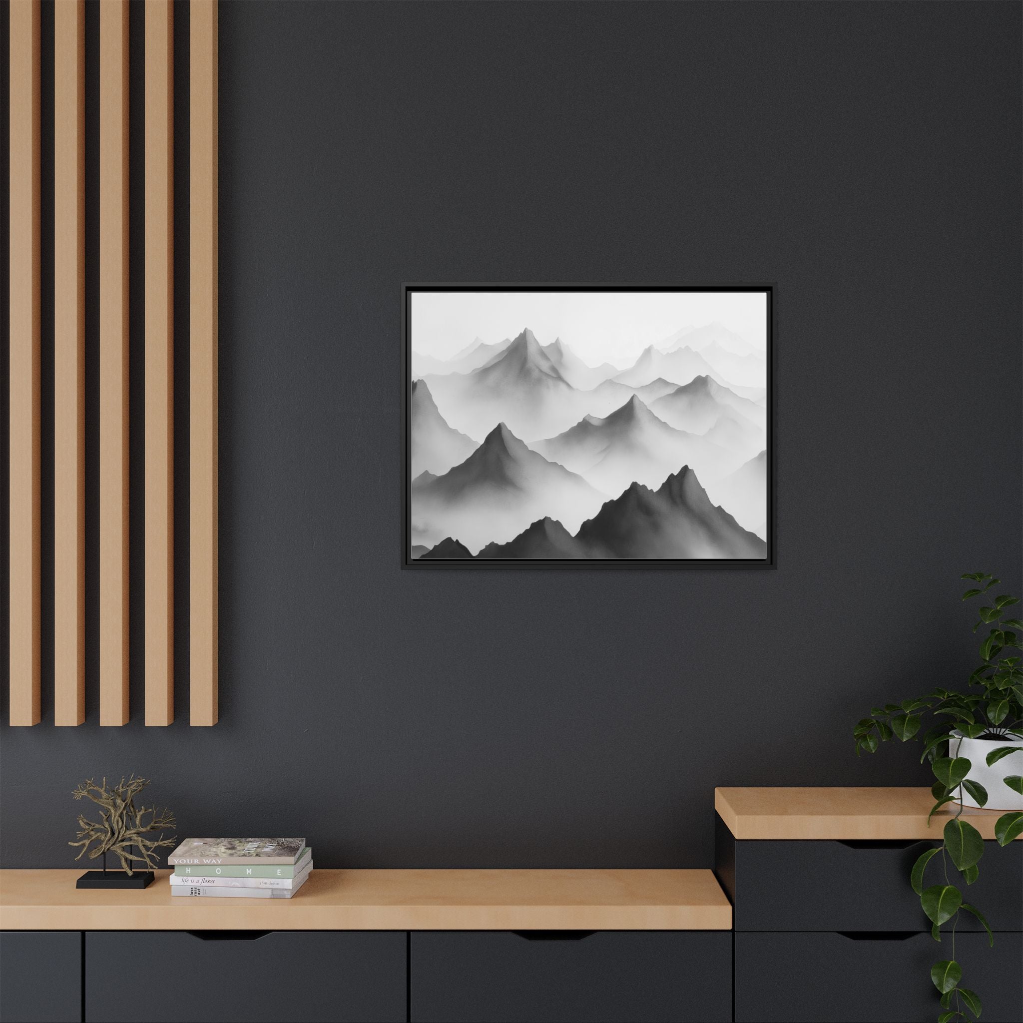 Framed Mountain Landscape Art Print
