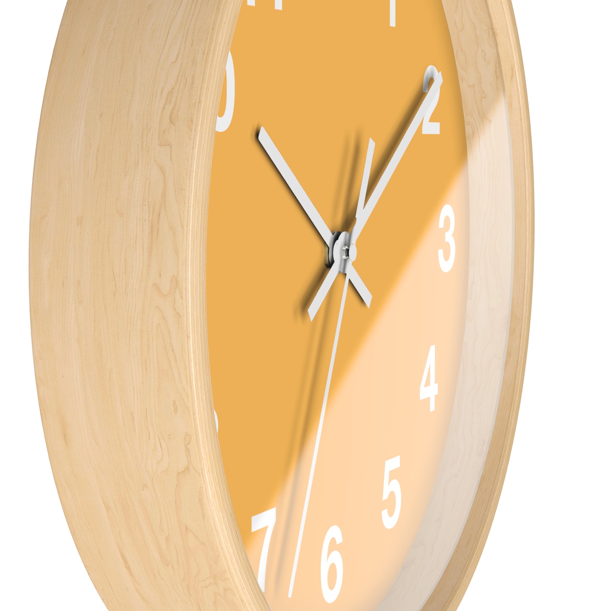 Minimalist Orange Wall Clock