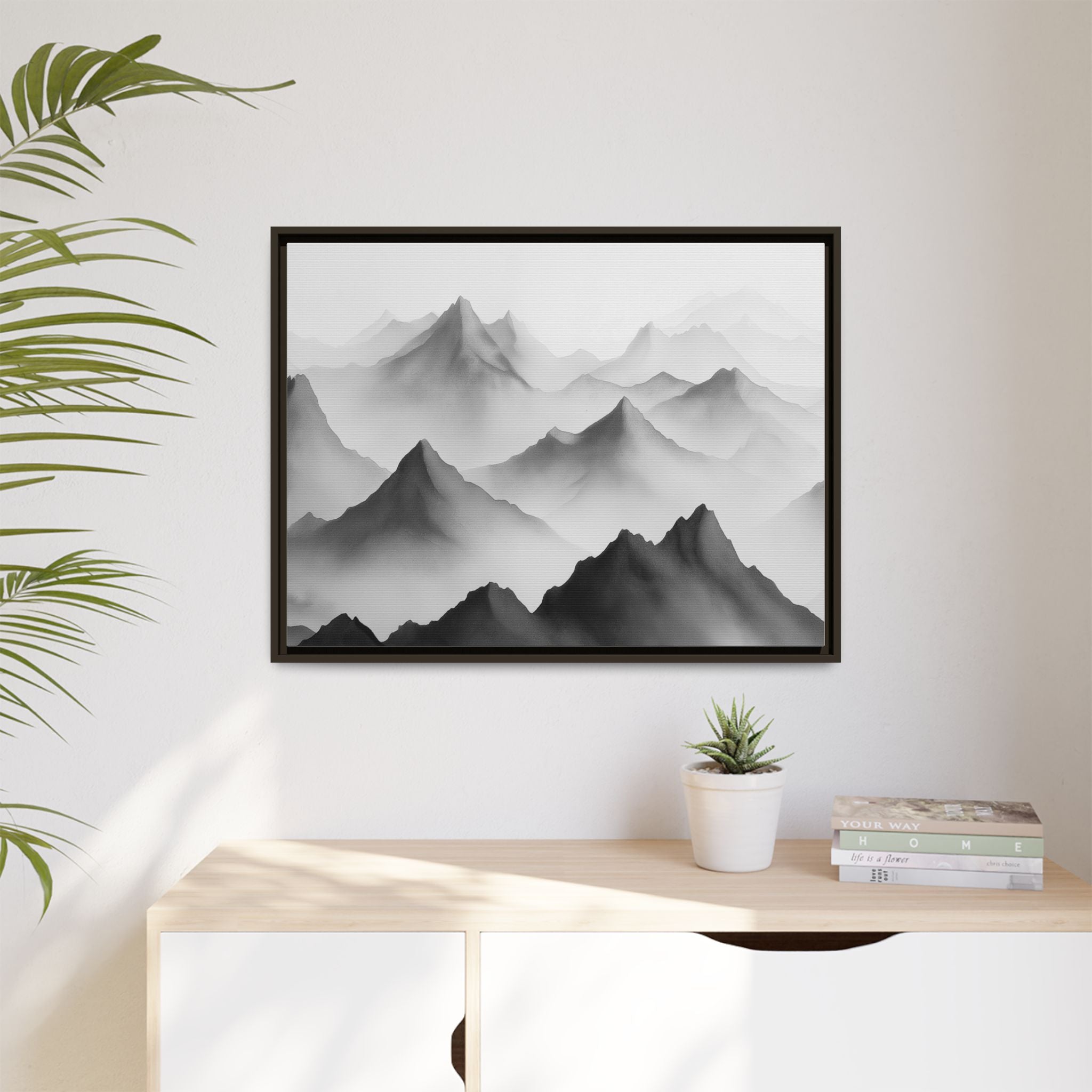 Framed Mountain Landscape Art Print
