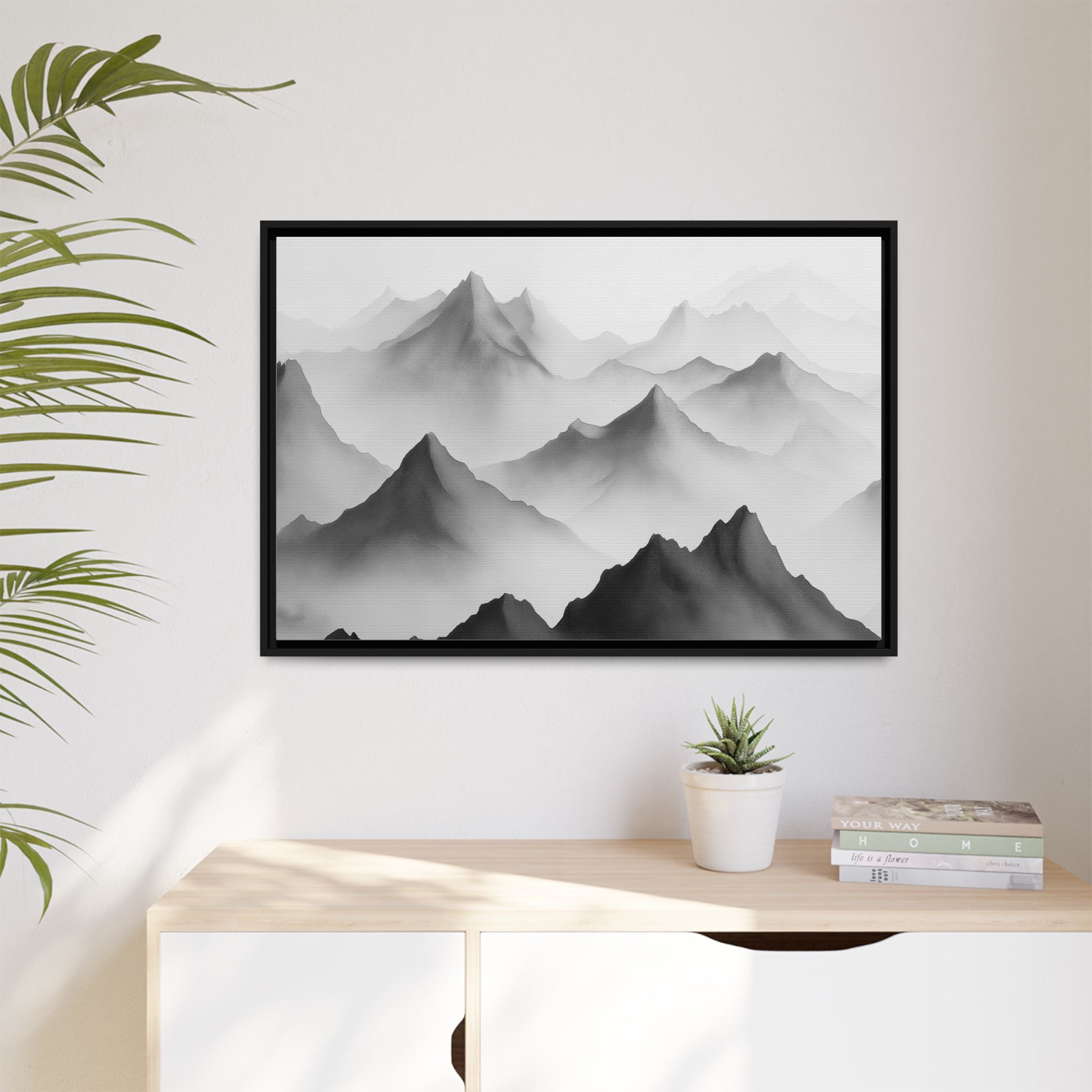 Framed Mountain Landscape Art Print