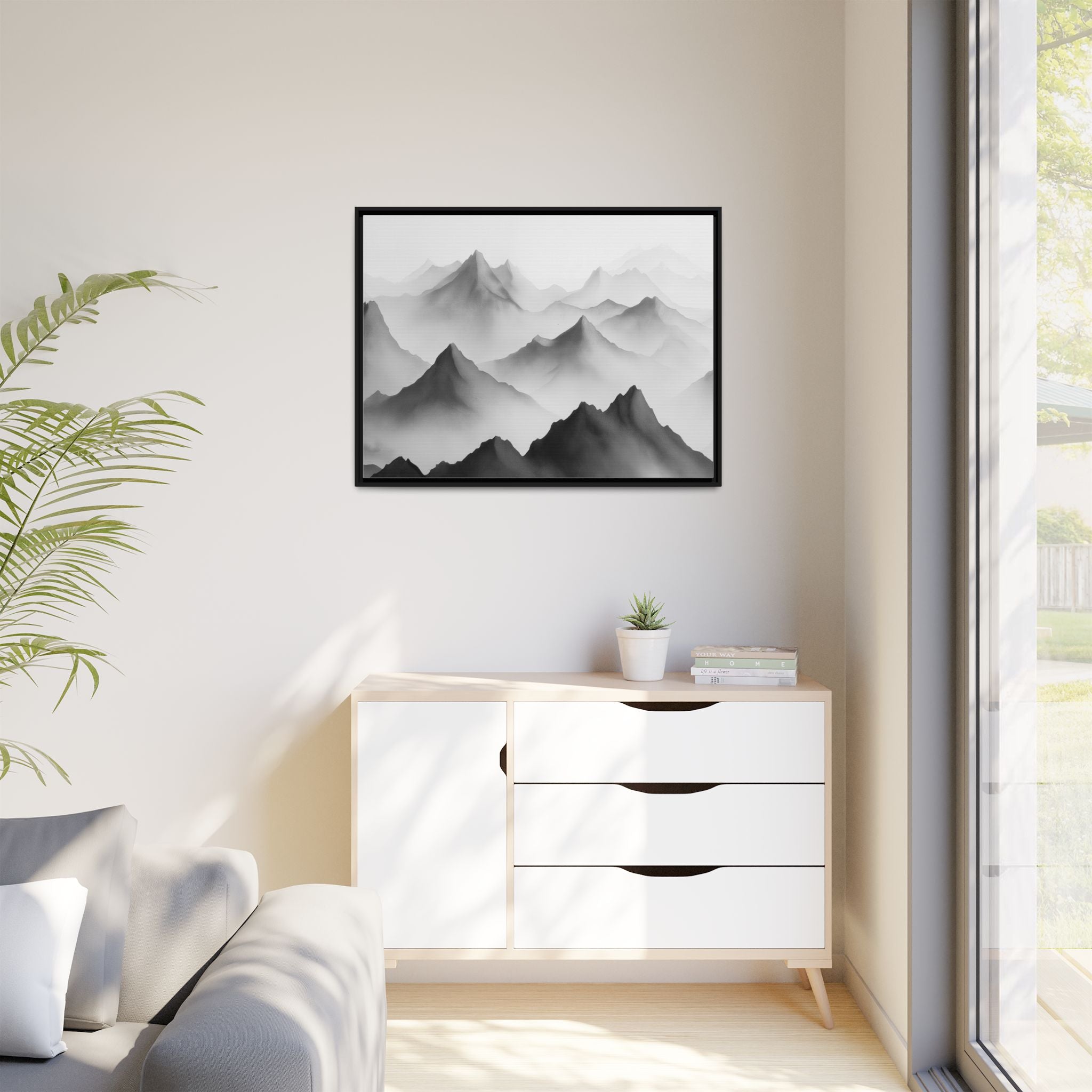 Framed Mountain Landscape Art Print