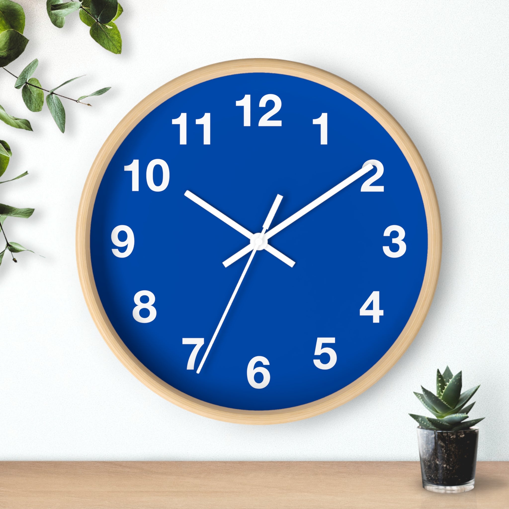 Blue Minimalist Wall Clock