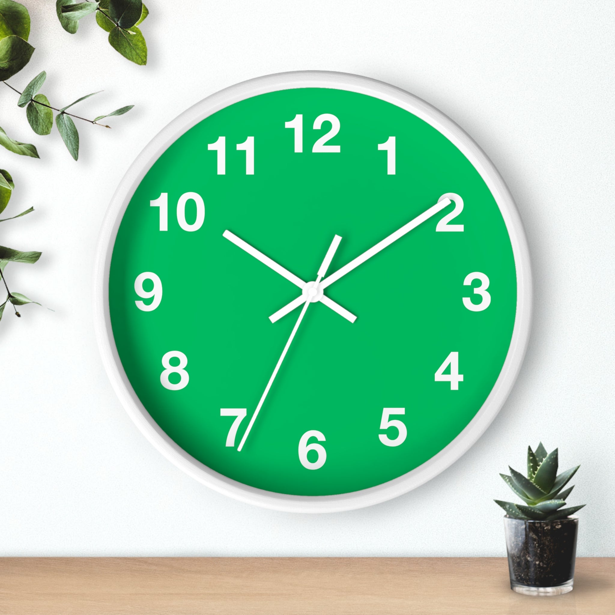 Fresh Leaf Green Wall Clock