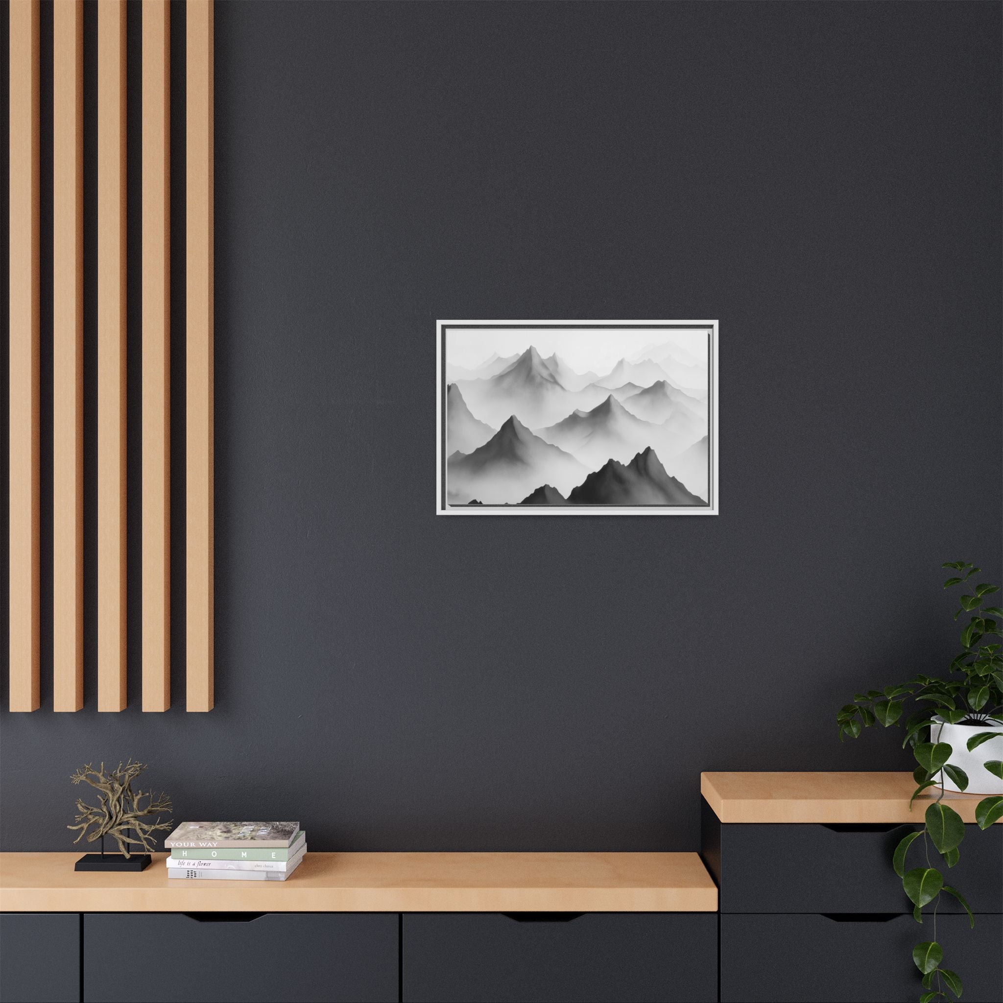 Framed Mountain Landscape Art Print