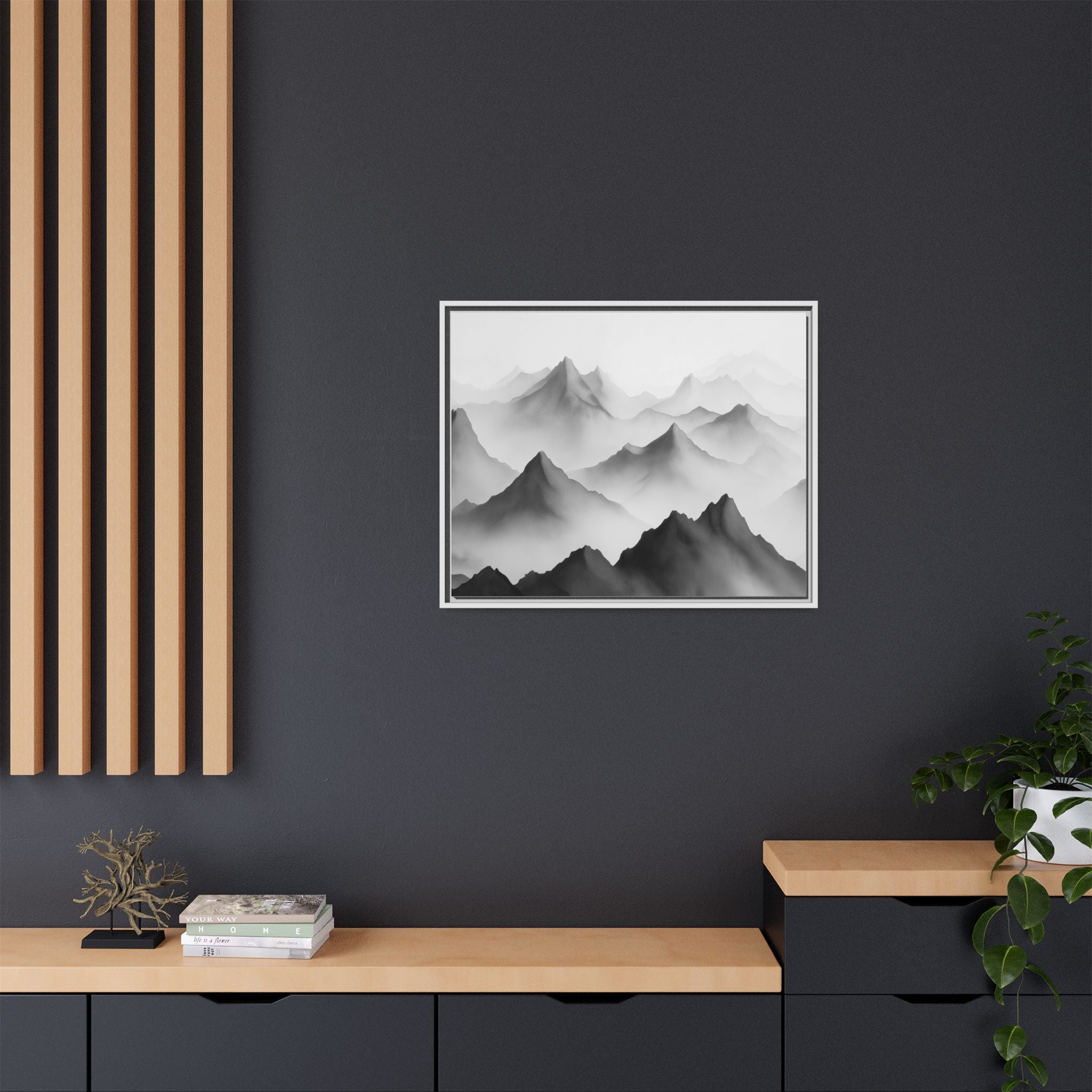 Framed Mountain Landscape Art Print