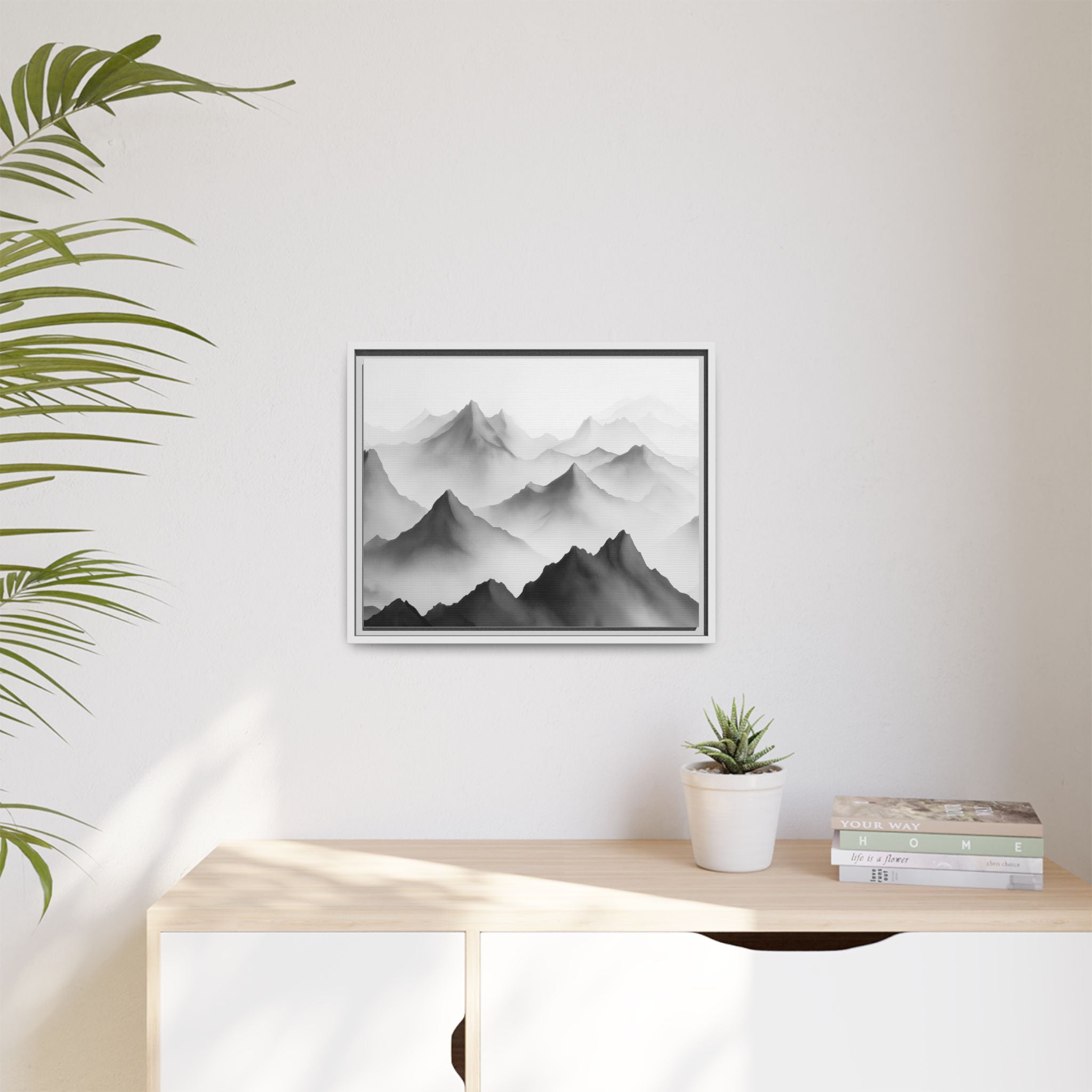 Framed Mountain Landscape Art Print