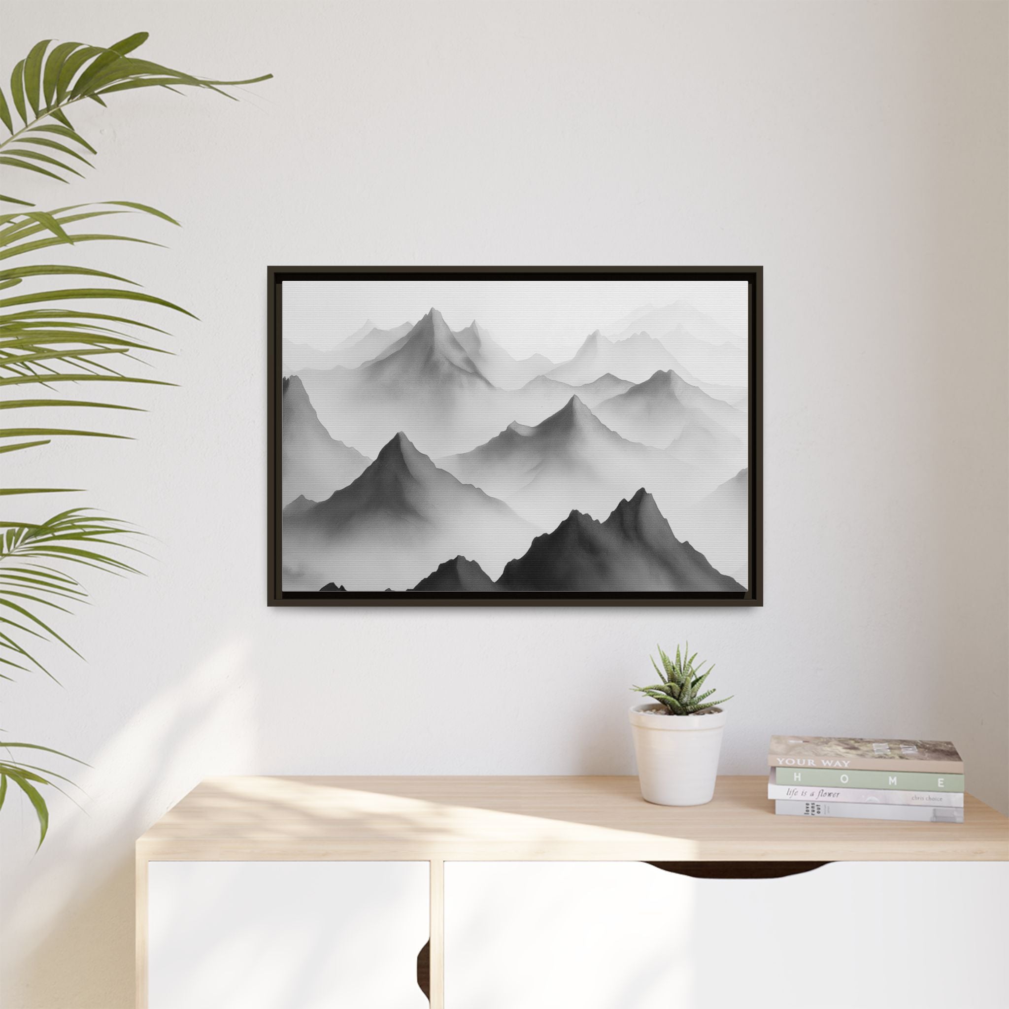 Framed Mountain Landscape Art Print