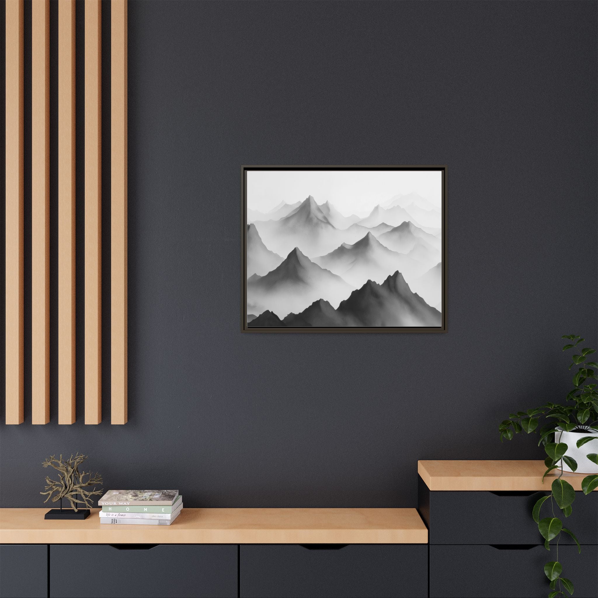 Framed Mountain Landscape Art Print