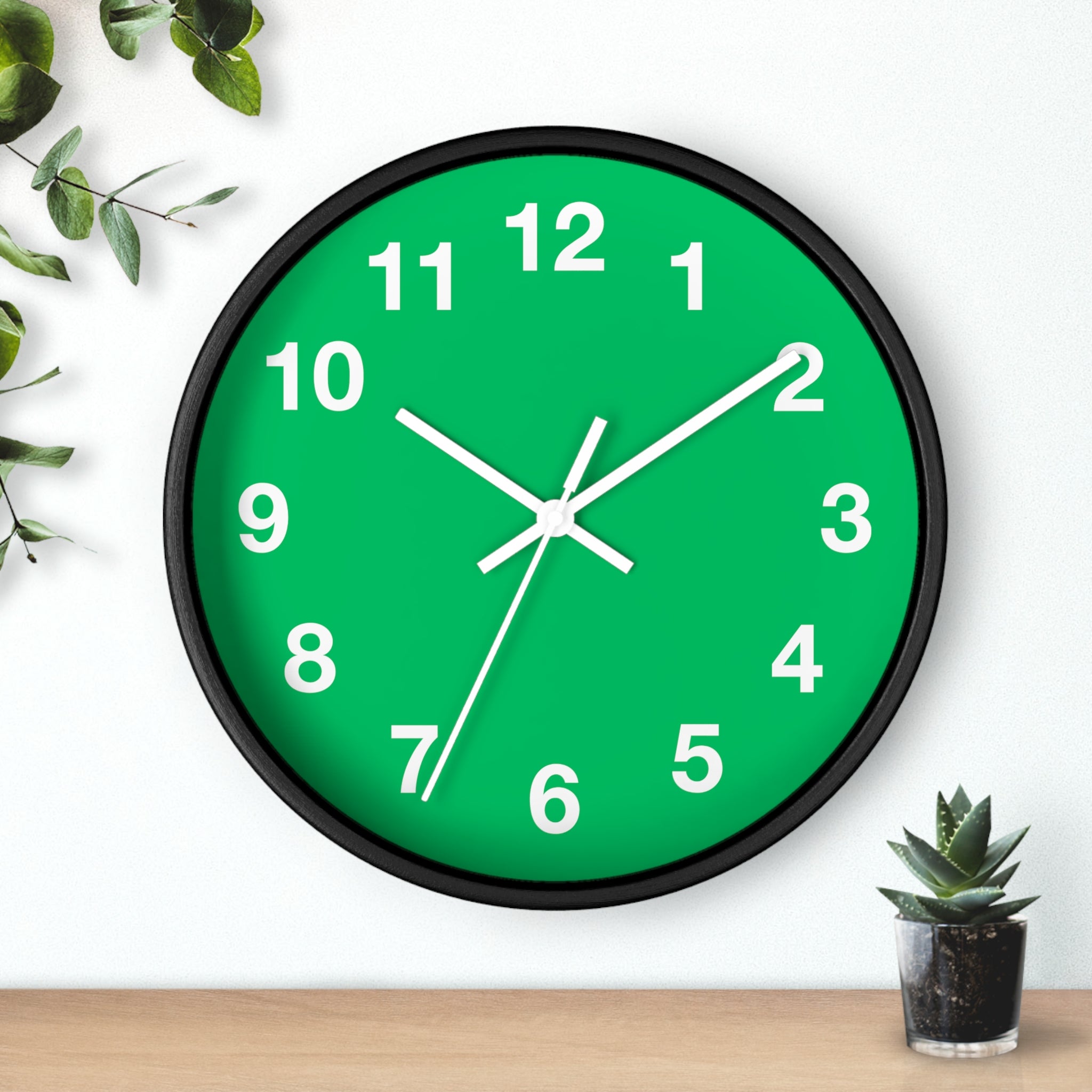 Fresh Leaf Green Wall Clock