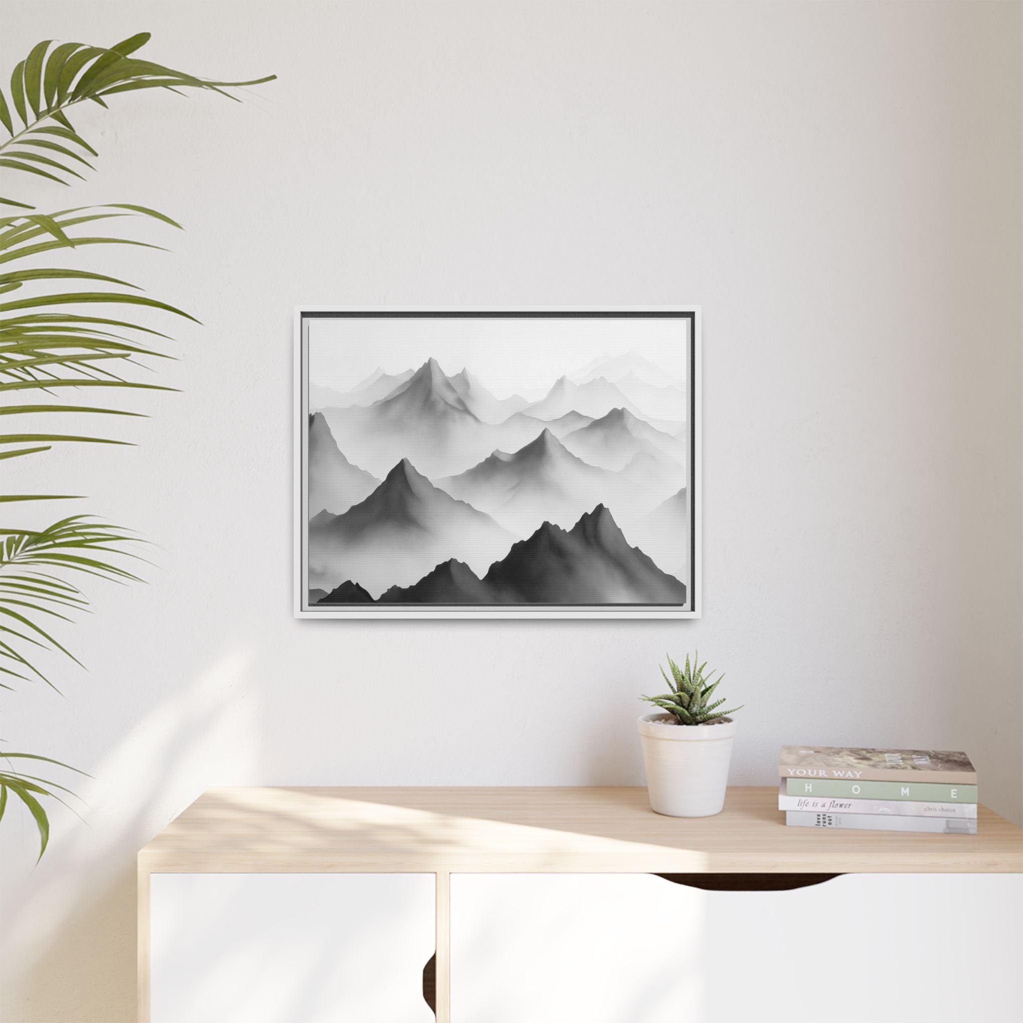 Framed Mountain Landscape Art Print