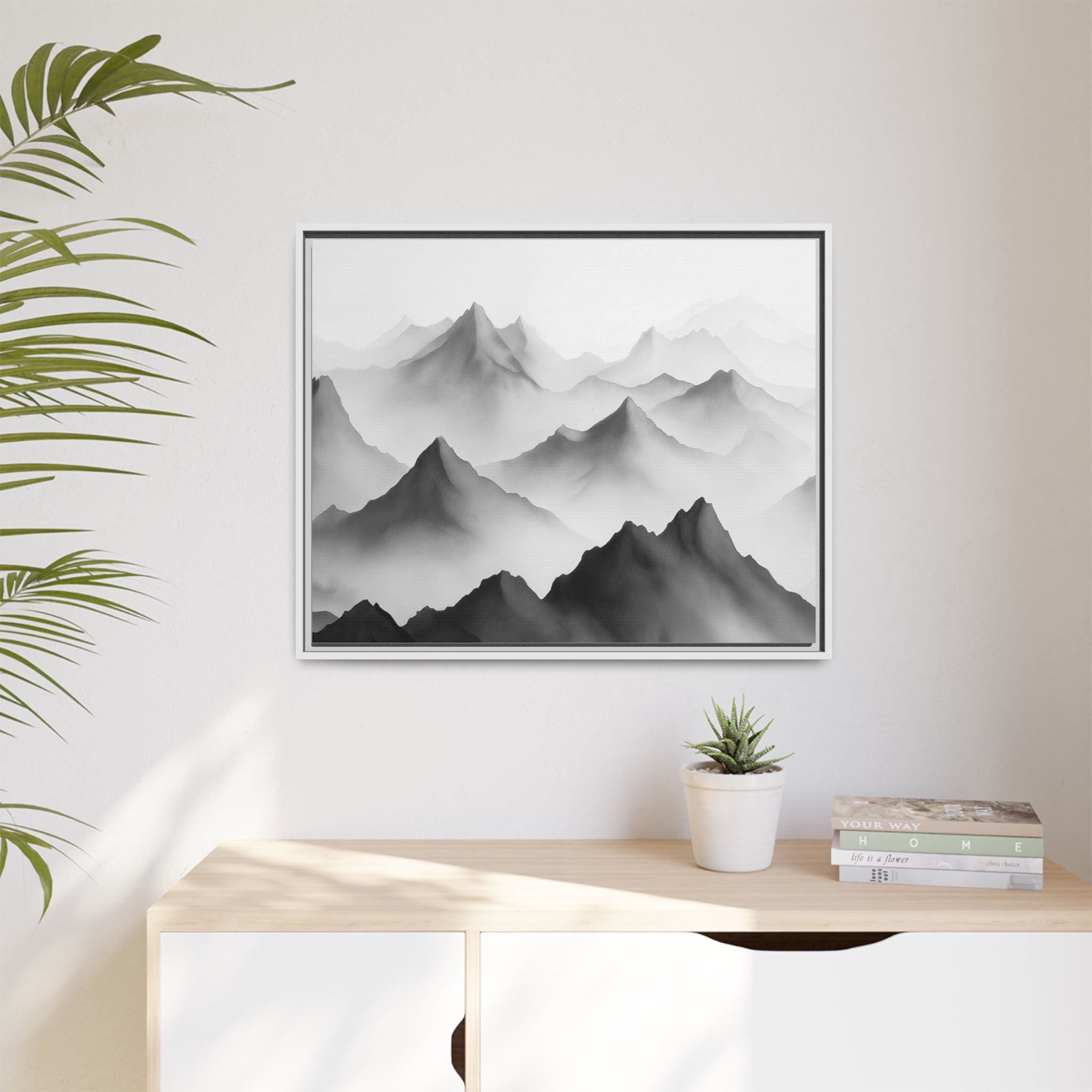 Framed Mountain Landscape Art Print