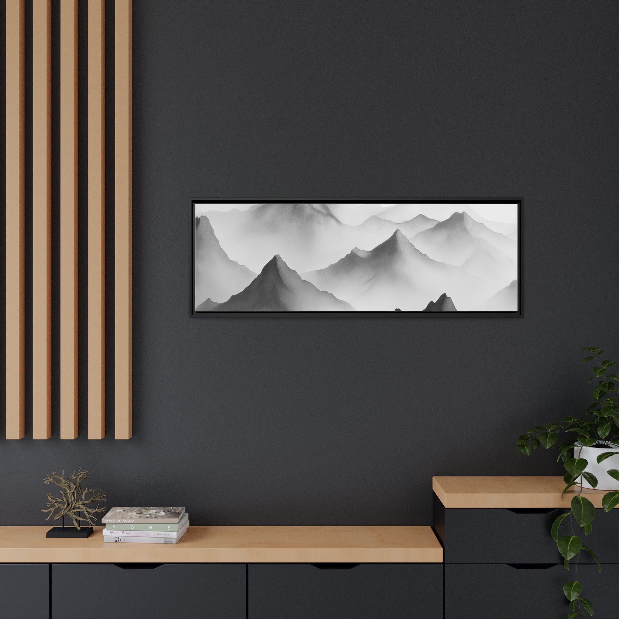Framed Mountain Landscape Art Print